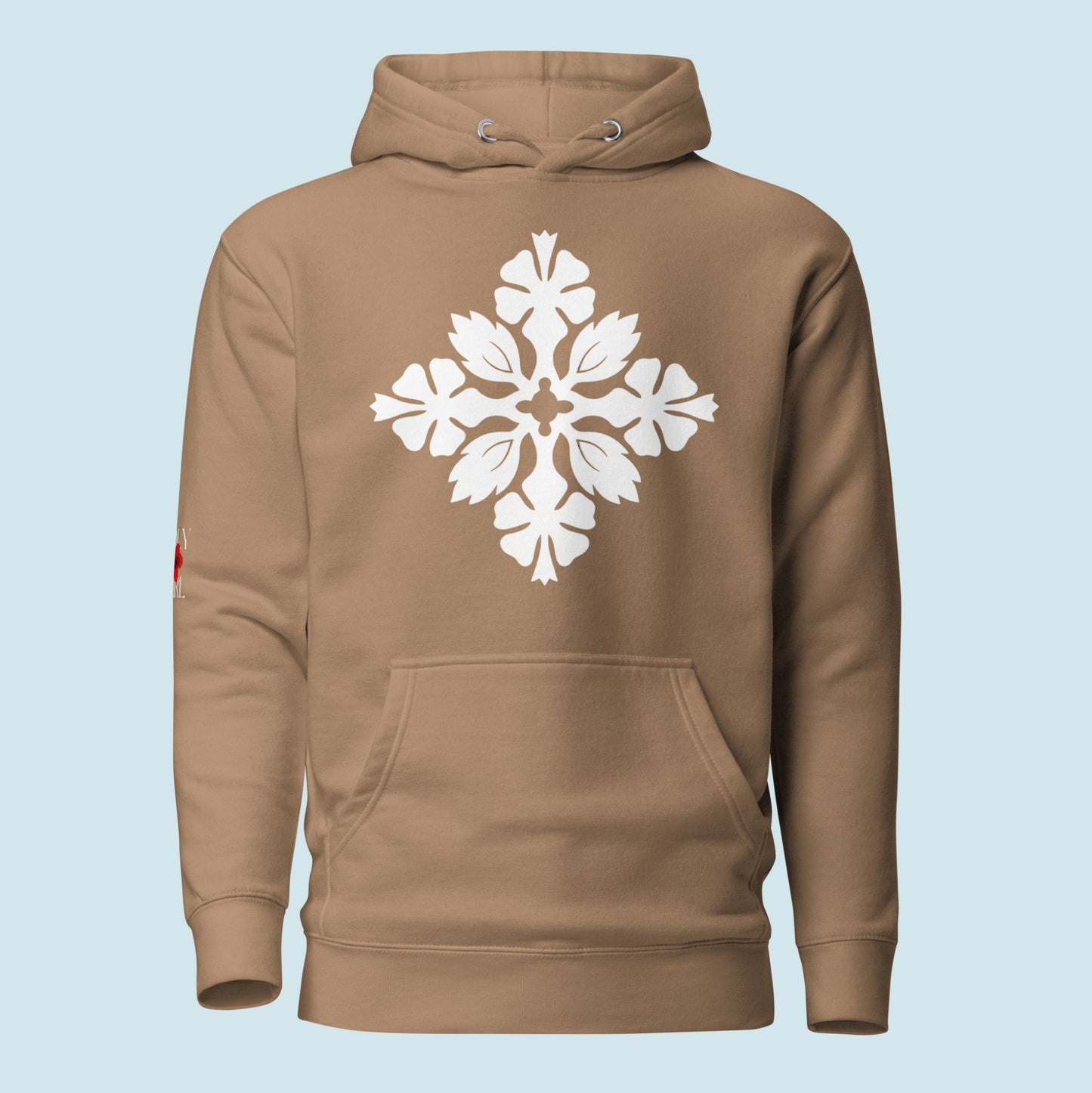 The Kapa Kuiki Motif Hoodie in Latte