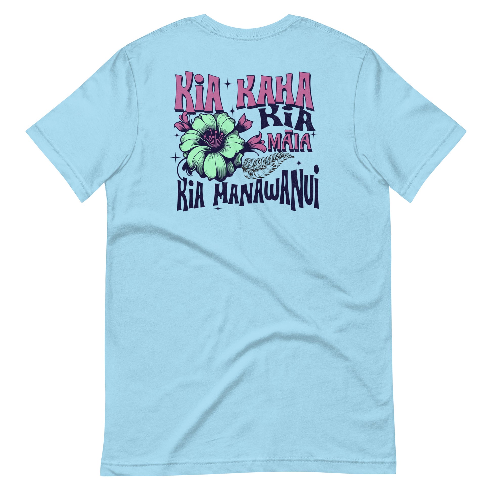 Kia Kaha Kia Maia Kia Manawanui Tshirt in Blue