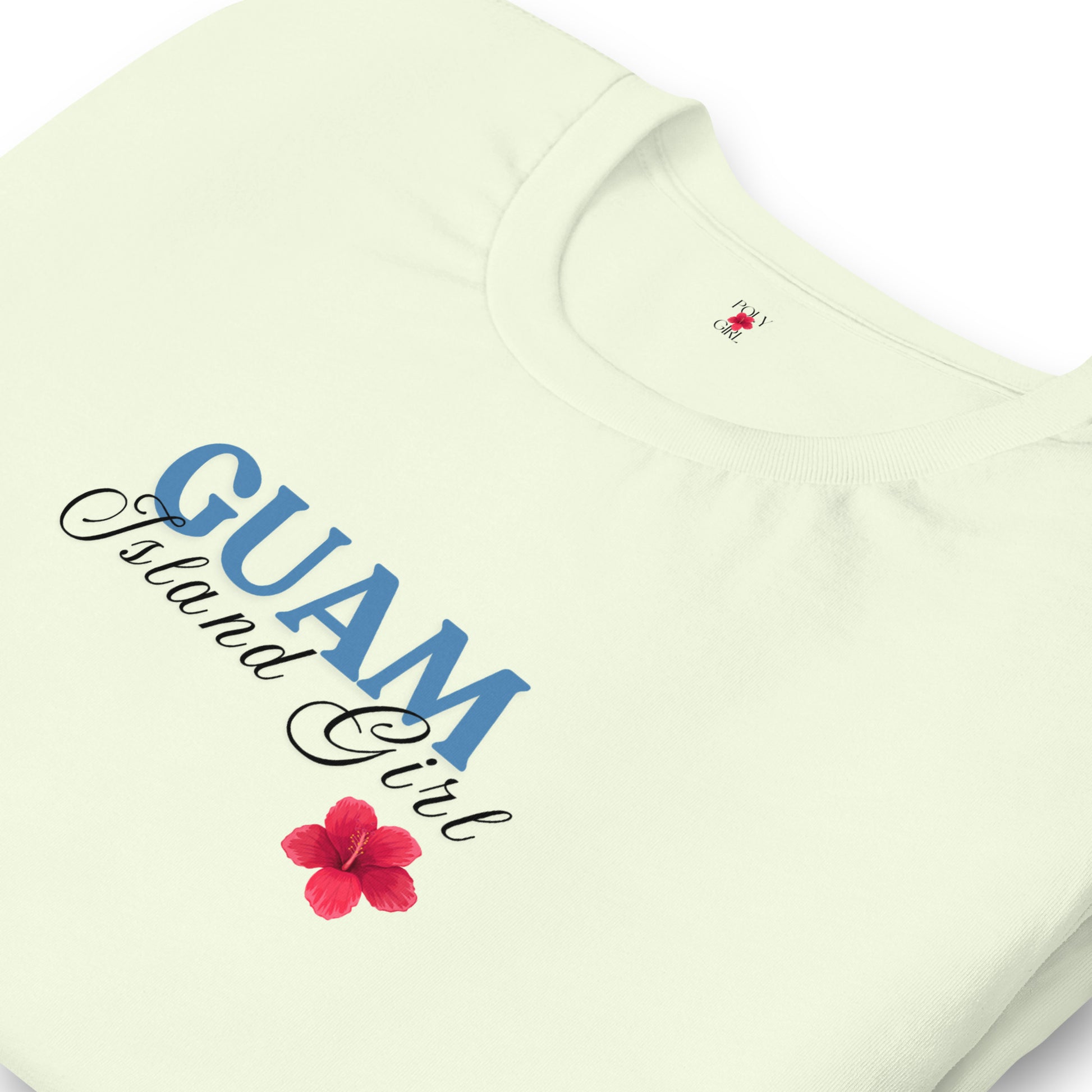 Ladies' Citron Colored Guam Island Tshirt by Poly Girl 