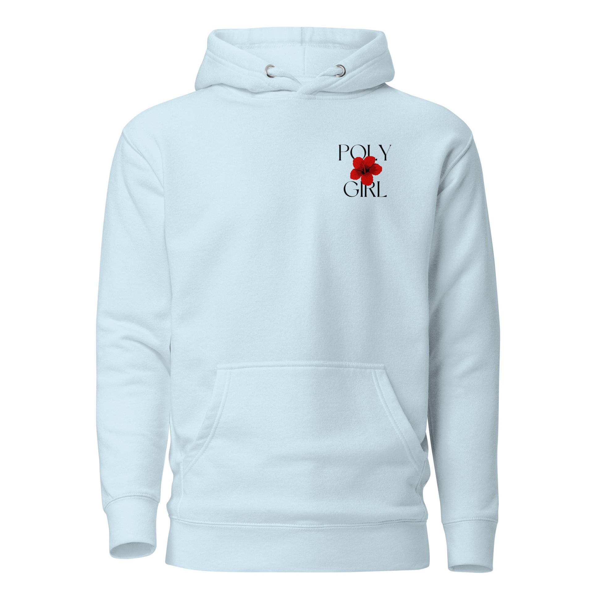 Ladies' Hoodie - Aloha_Vibes_Only_Hoodie By Poly Girl _Light Blue