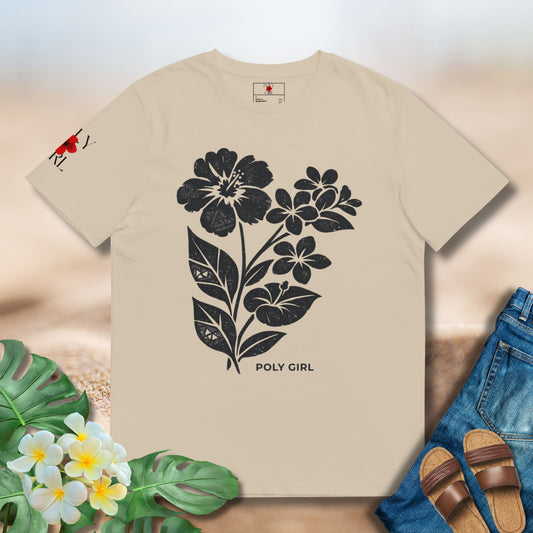 Graphic design of different flowers and leaves from the same root - Many Paths One Root Tee by Poly Girl