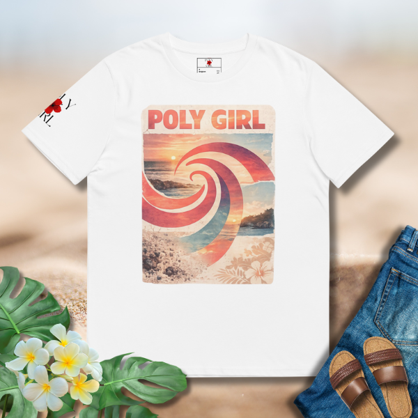 Moana Tee by Poly Girl - Organic cotton tee featuring wave portal design inspired by the ocean