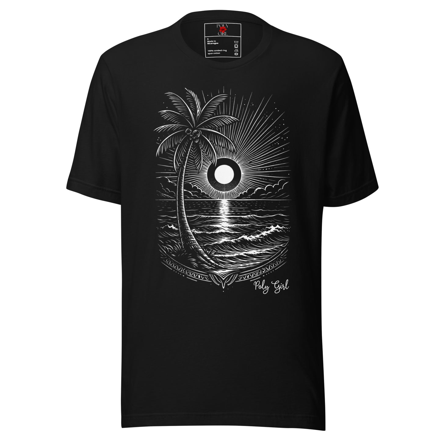 Moon Over Moana Tee in Black by Poly Girl