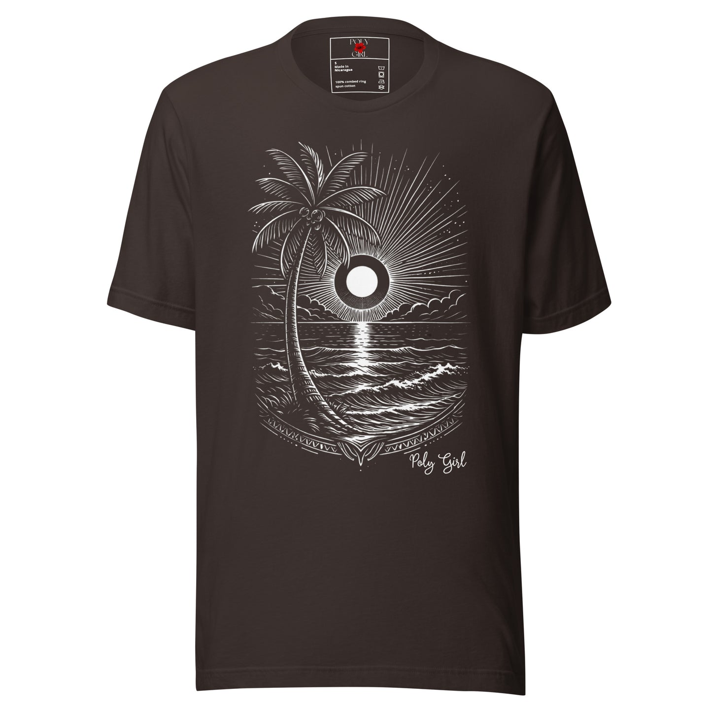Moon Over Moana Tee in Brown by Poly Girl
