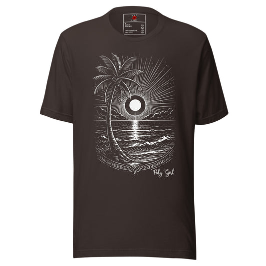 Moon Over Moana Tee in Brown by Poly Girl