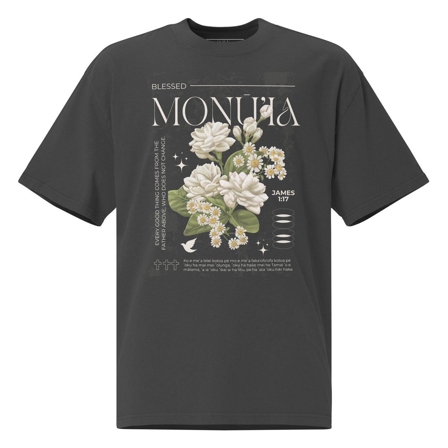 Oversized tshirt by Poly Girl in Faded Black