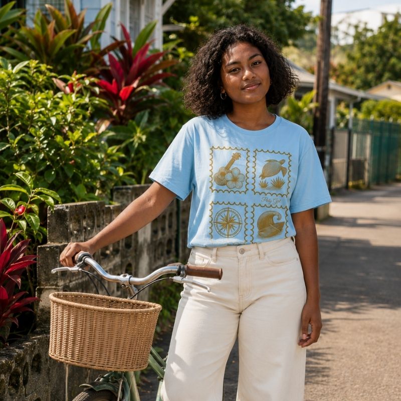 Pacific_Vintage_Stamp_tee by Poly Girl