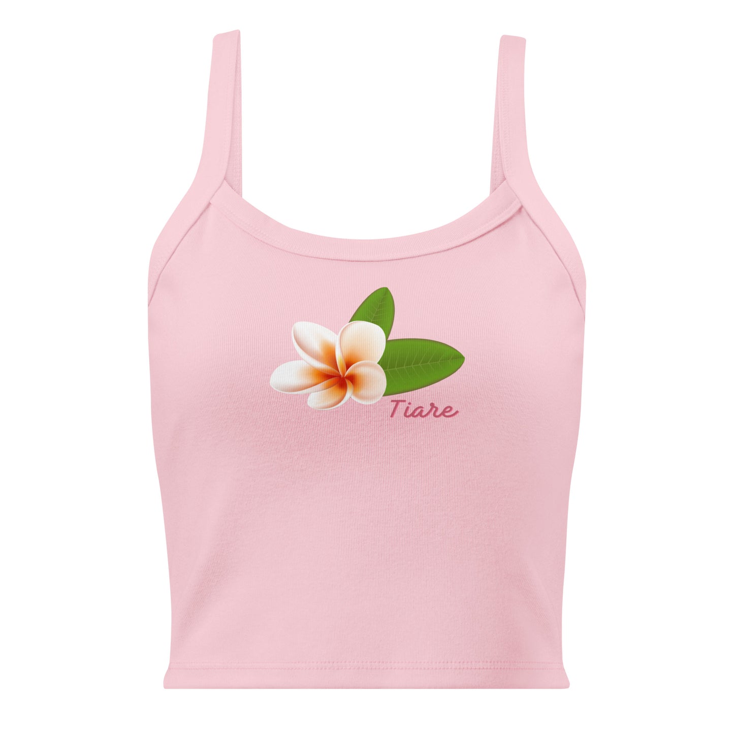 Pink Tank Top with Tiare Flower Design by Poly Girl