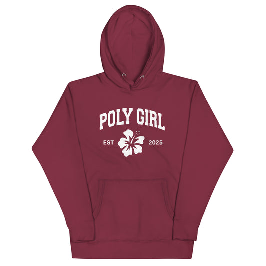 Poly Girl Classic Hoodie in maroon - The Island Girl's Brand