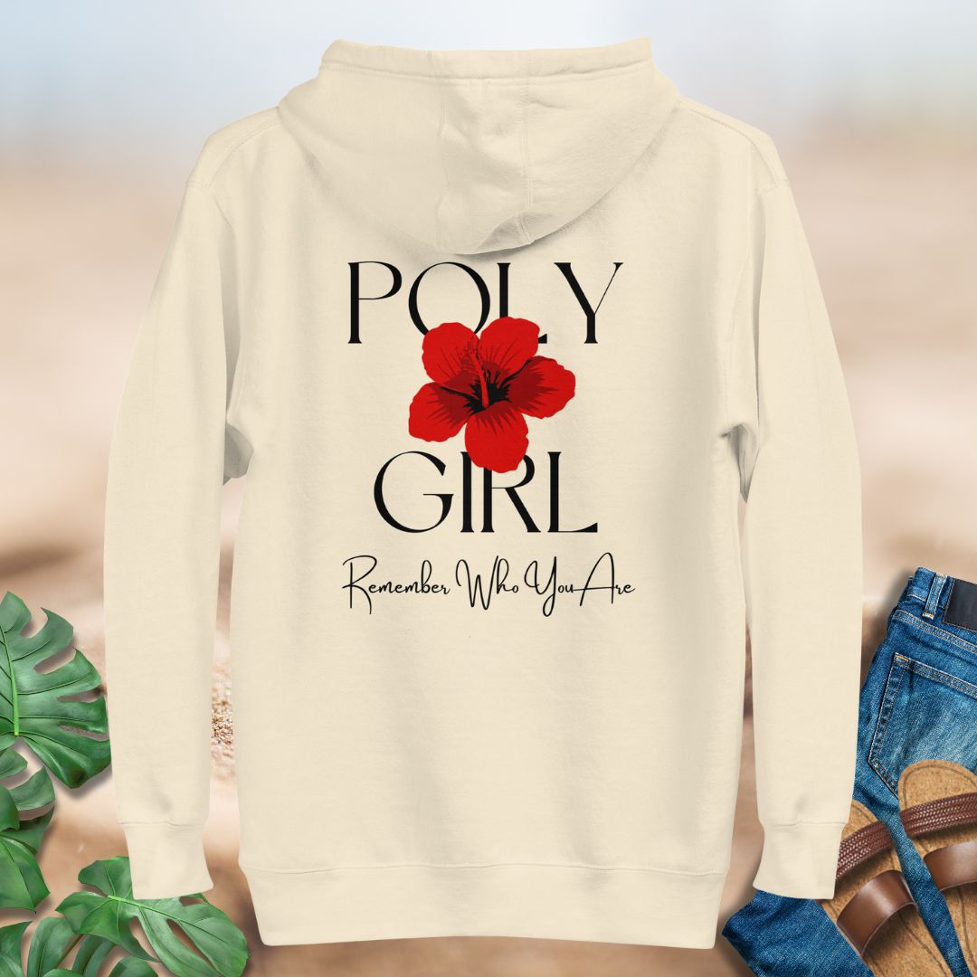 Poly Girl Hoodie Remember Who you are in cream