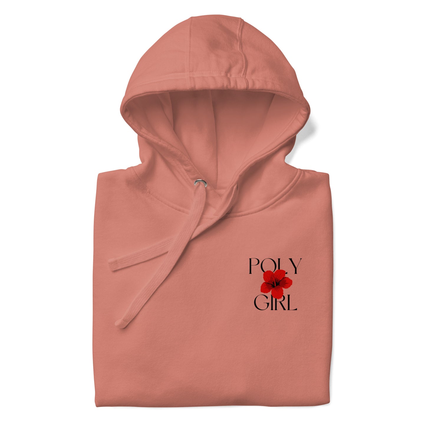 Poly Girl Hoodie Remember Who you are in rose - front view