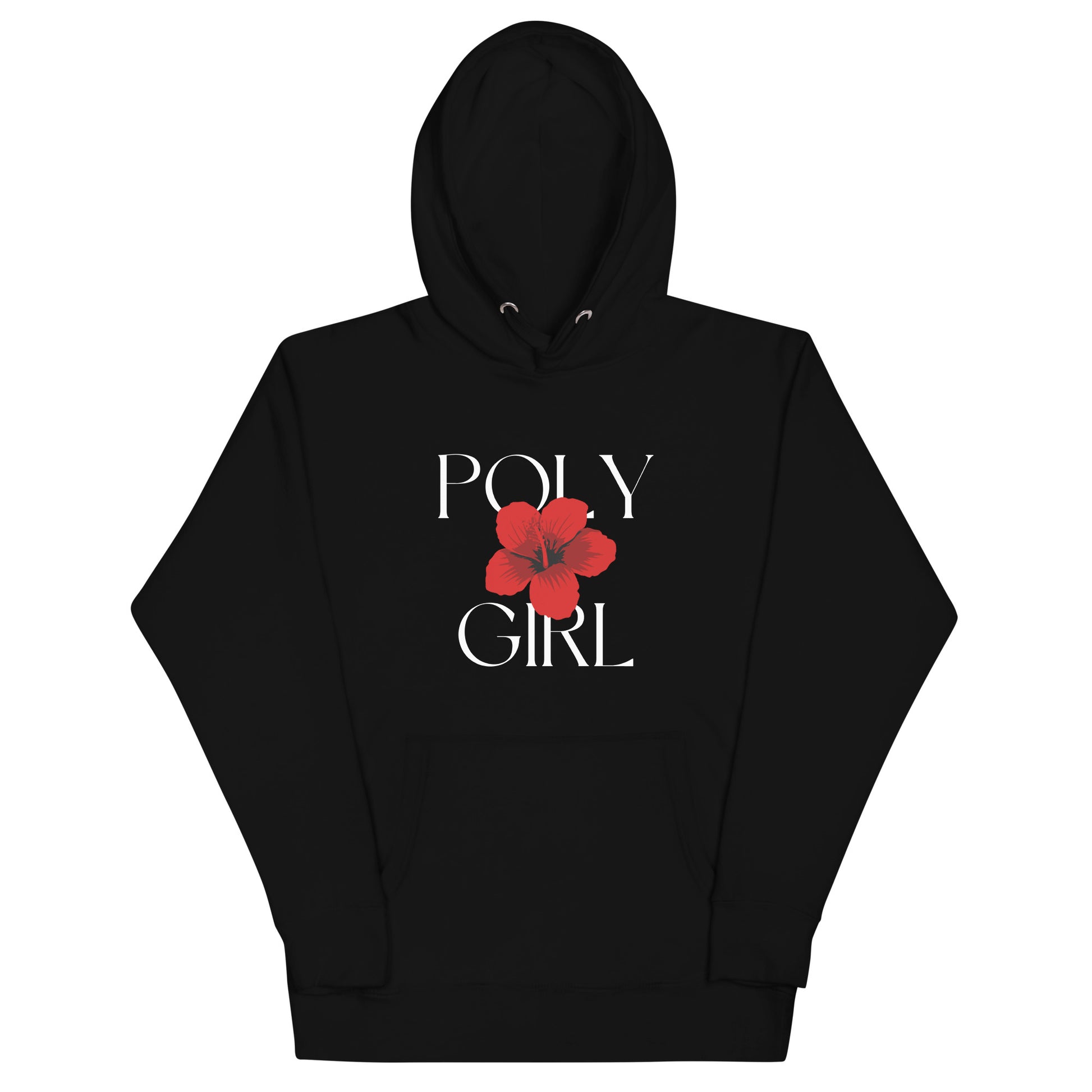 Poly Girl Logo Hoodie in Black - The Island Girl's Brand