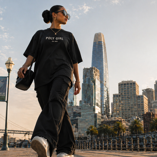Poly Girl Studio Tee in black