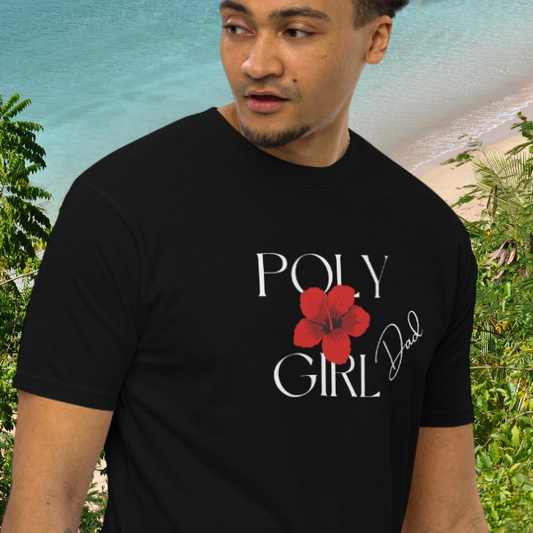 Poly Girl Dad Premium Heavyweight Tee