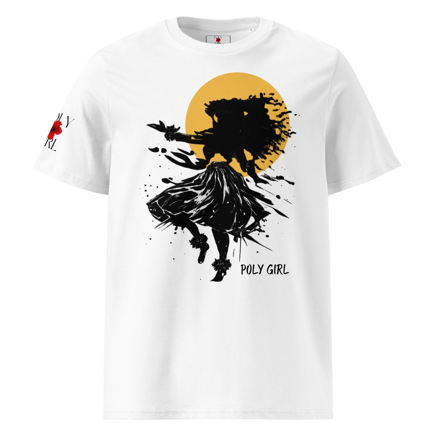 Poly Girl in Motion Tee in white