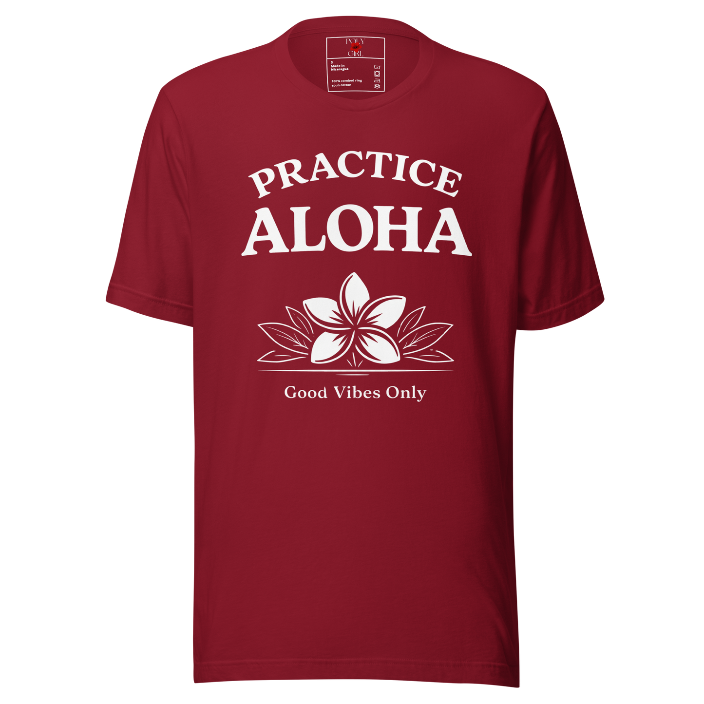 Practice Aloha Good Vibes Only Tshirt in red