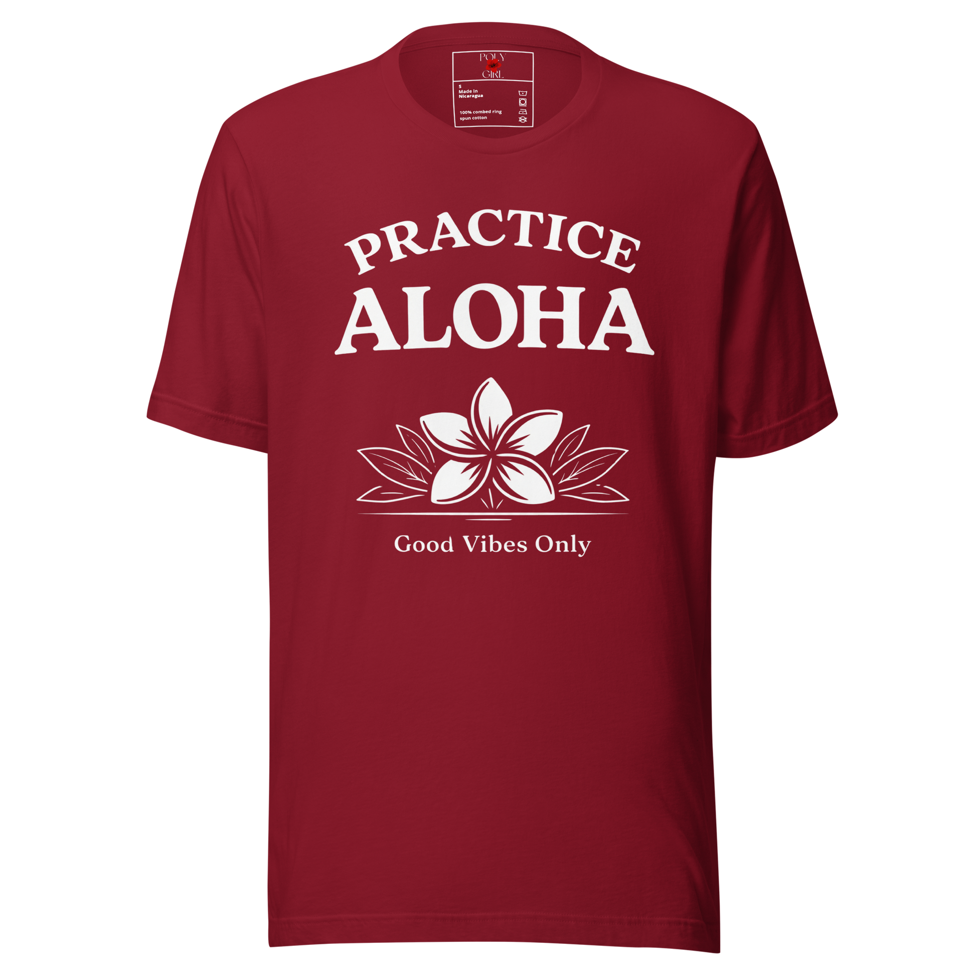 Practice Aloha Good Vibes Only Tshirt in red