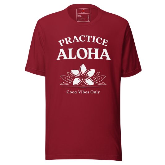 Practice Aloha Good Vibes Only Tshirt in red