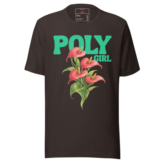 Pua Anthurium Tee in brown by Poly Girl