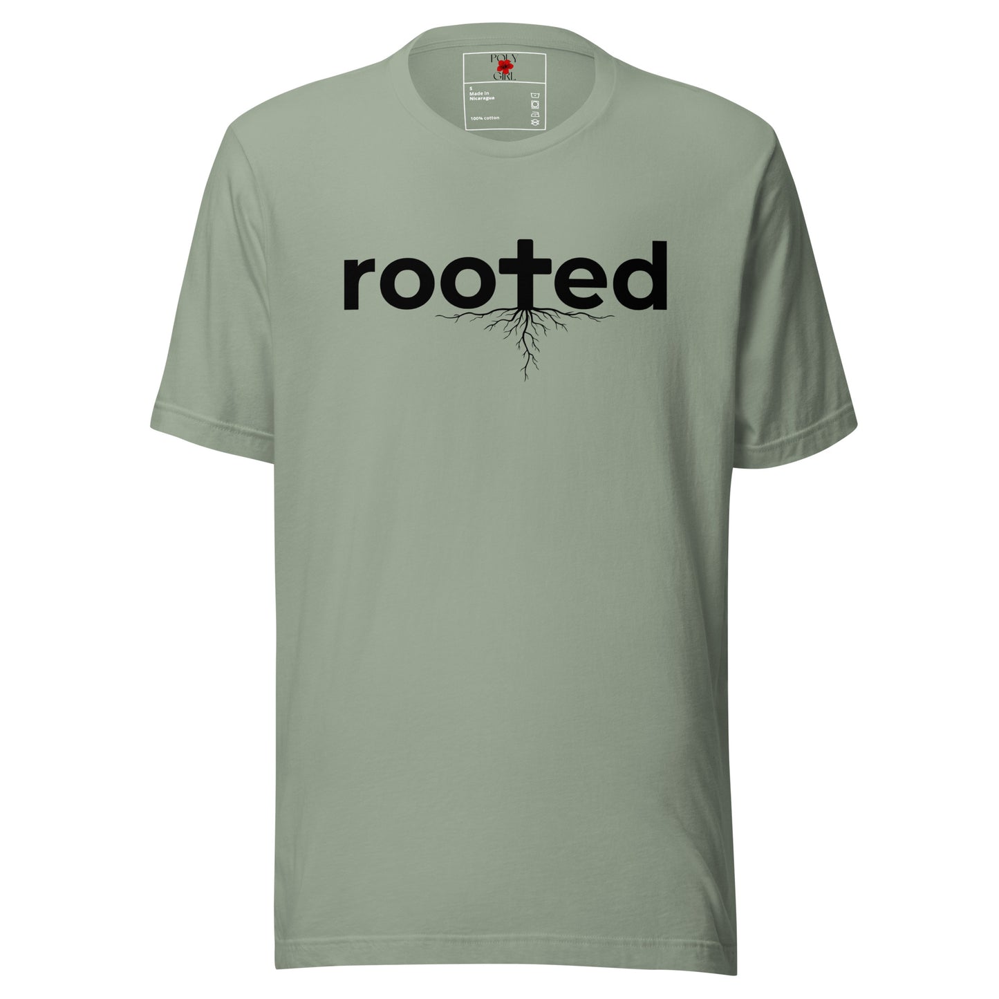 Rooted Tshirt in Sage by Poly Girl