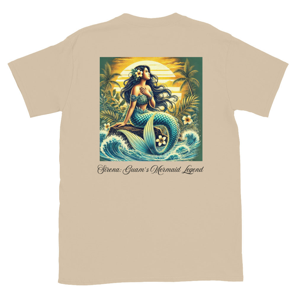 Sirena Mermaid Tshirt - Guam - By Poly Girl in Beige