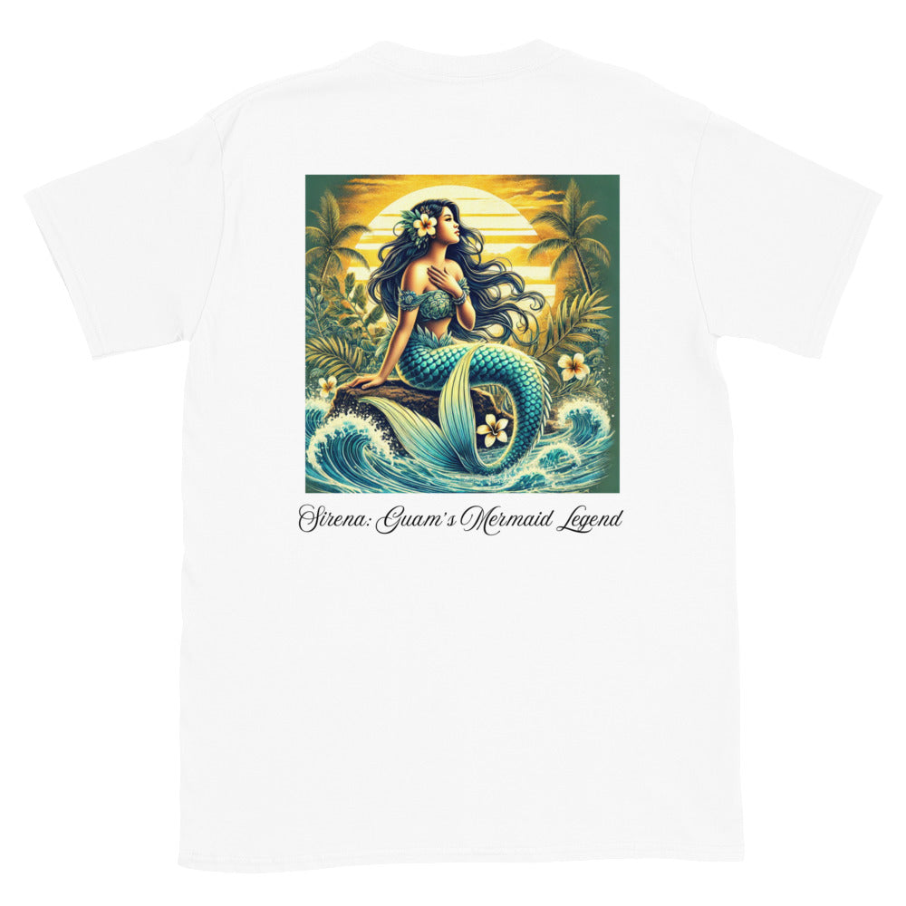 Sirena Mermaid Tshirt - Guam - By Poly Girl in White