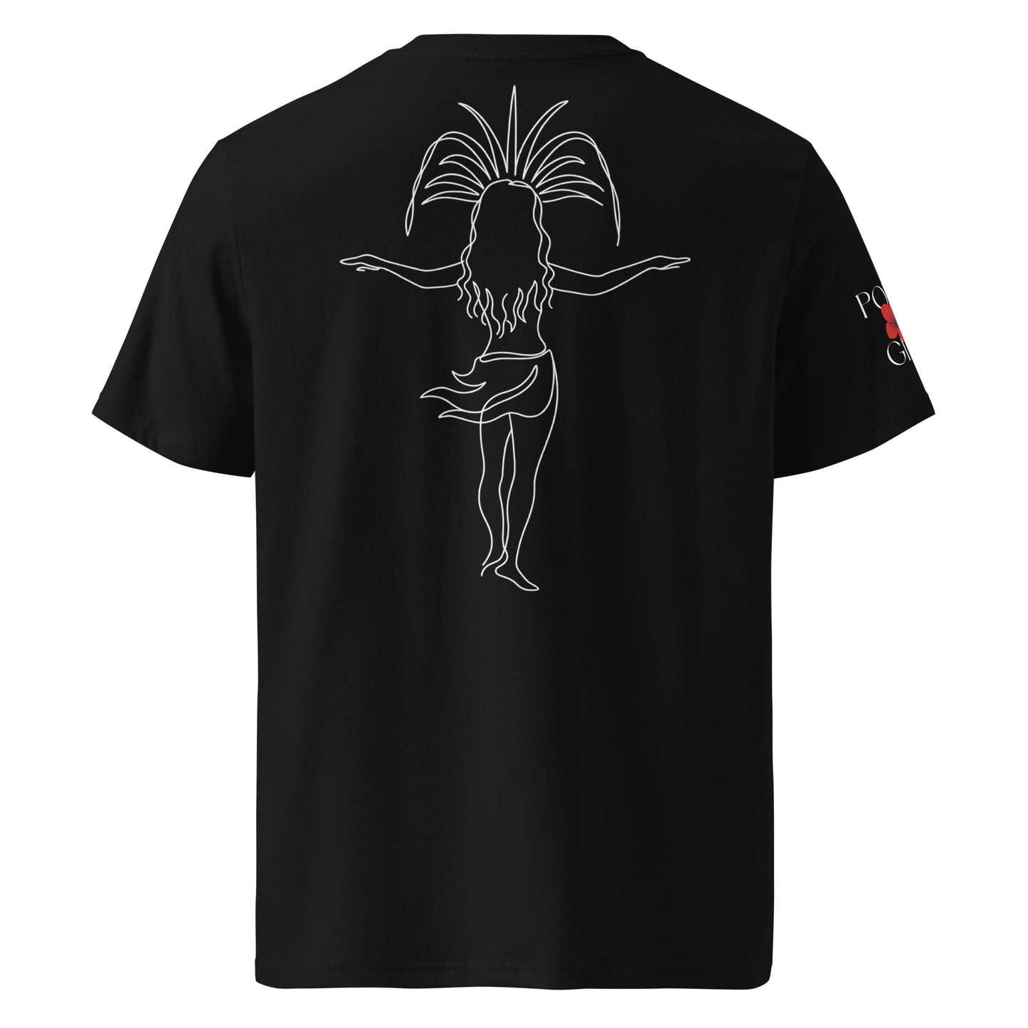 Black Tshirt of Tahitian Dancer by Poly Girl