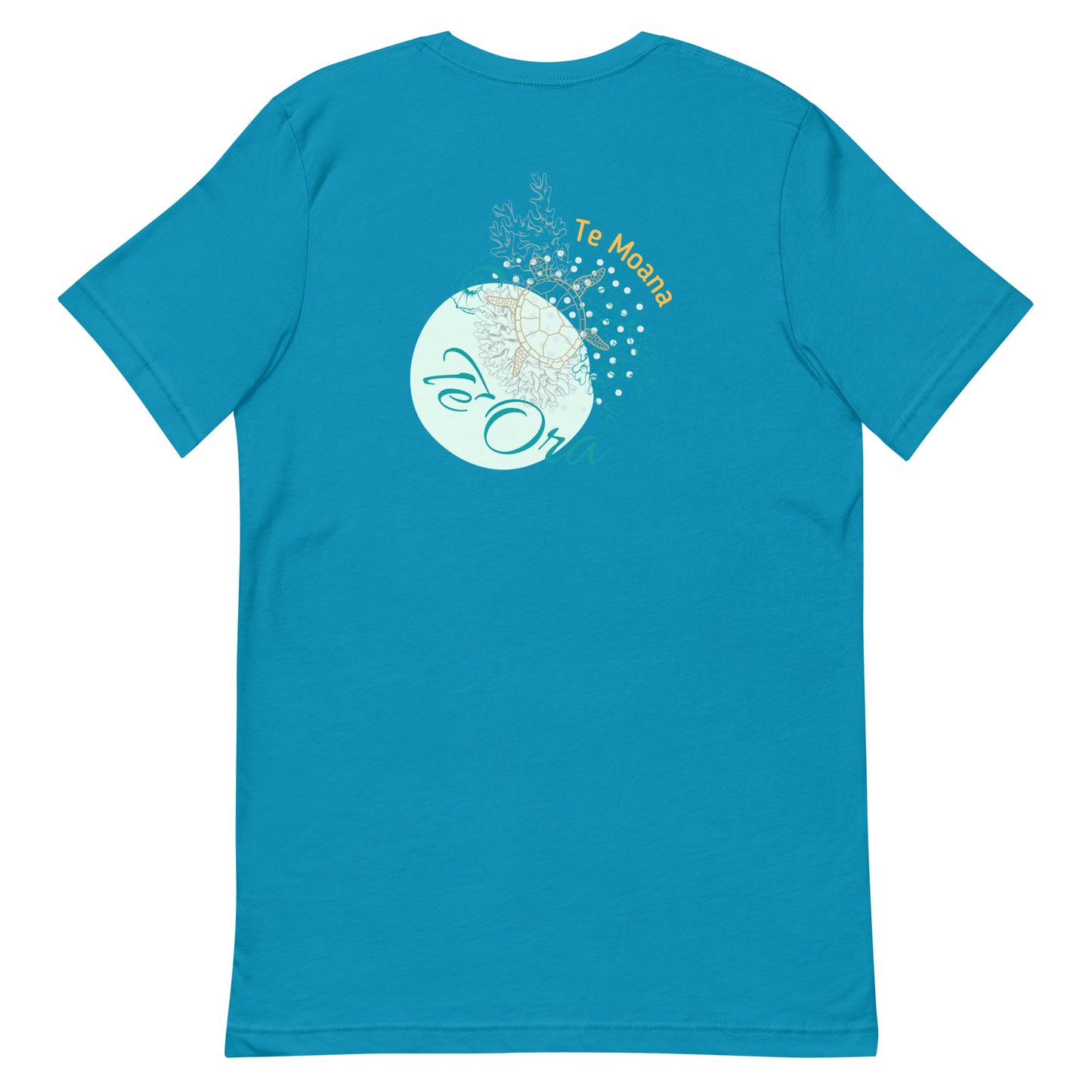 Te Moana, Te Ora Tee | Tahitian Ocean-Inspired Shirt in Aqua Blue
