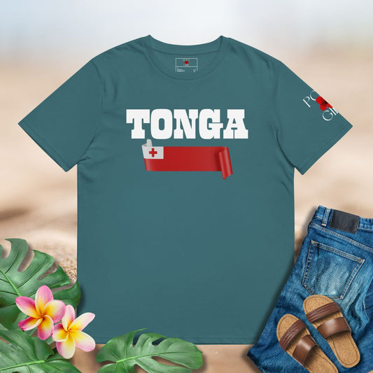 Tongan Flag Tshirt by Poly Girl