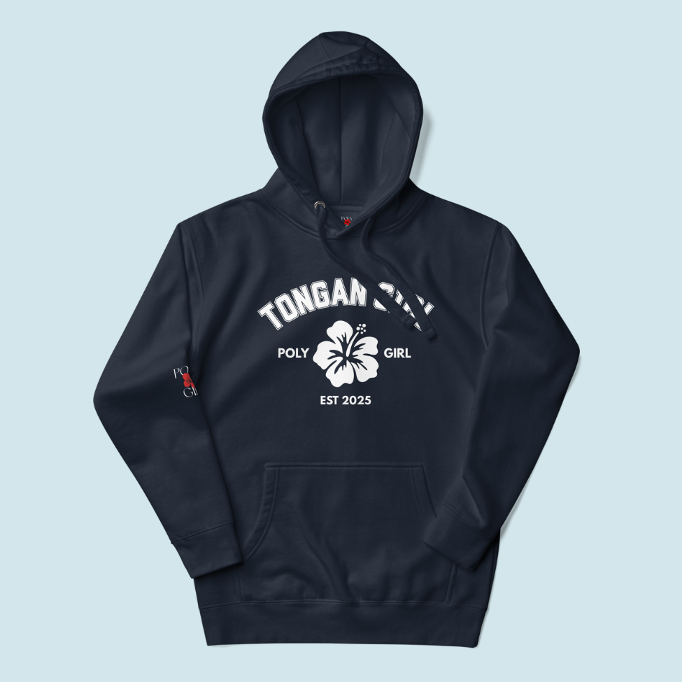 Tongan Girl Hoodie by Poly Girl in navy
