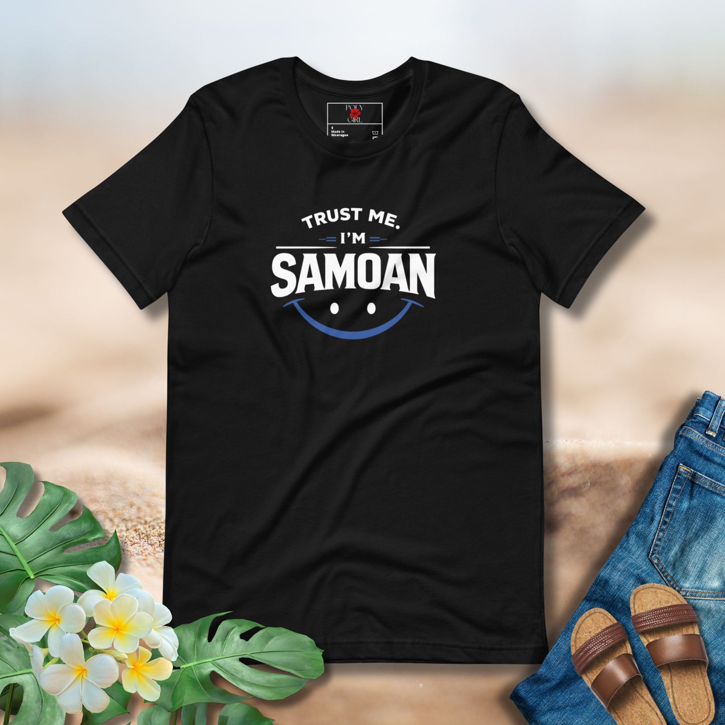 Trust Me I'm Samoan Tee in Black
