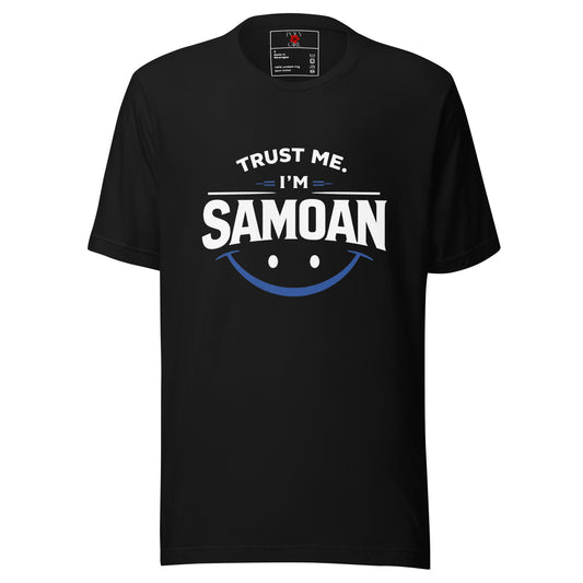 Trust Me I'm Samoan Tee in black by Poly Girl