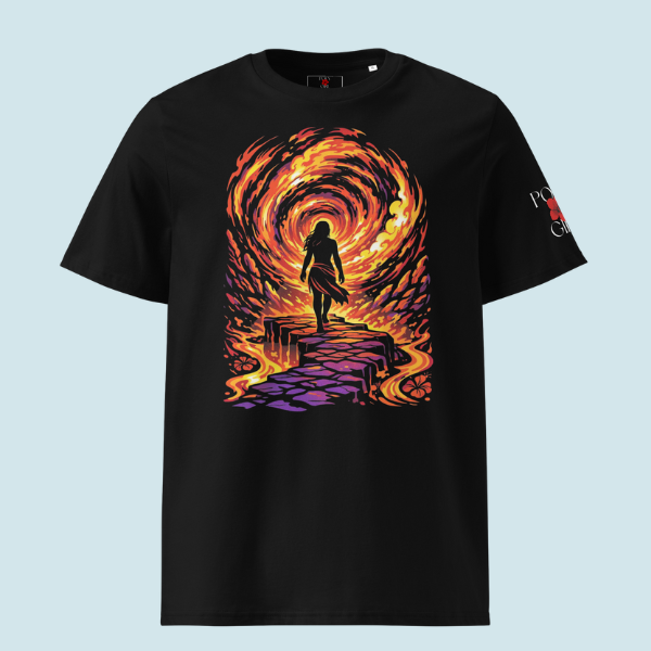Unisex Onward Tee with bold forward-focused design by Poly Girl