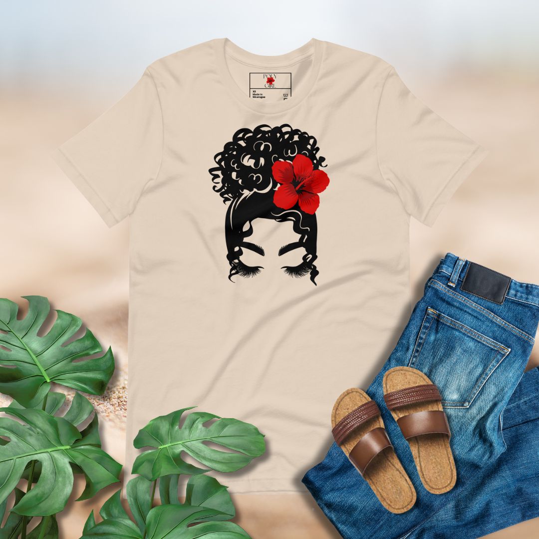 Updo with sei tee by Poly Girl in soft cream
