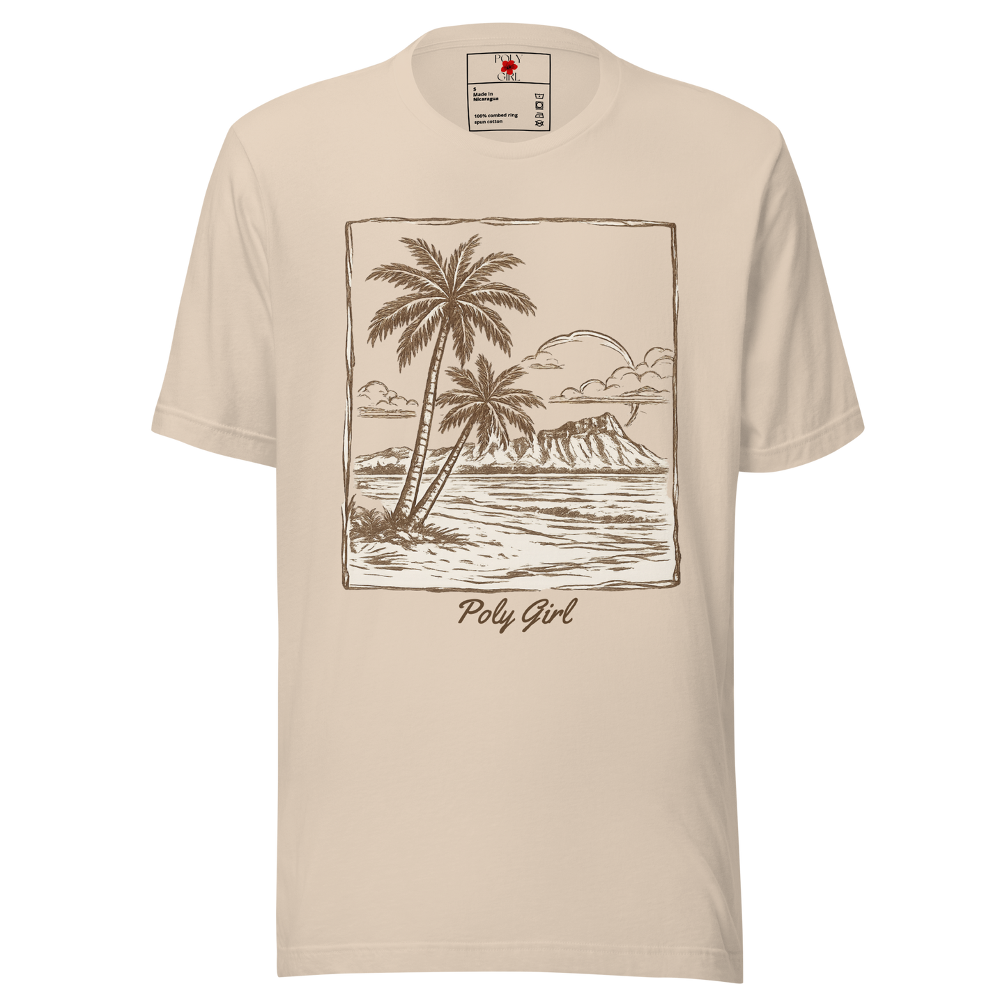 Waikiki Tee in Cream color by Poly Girl