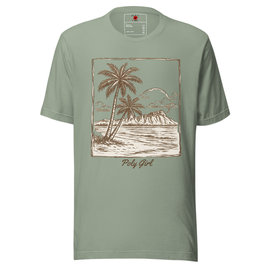 Waikiki Tee in Sage Green by Poly Girl