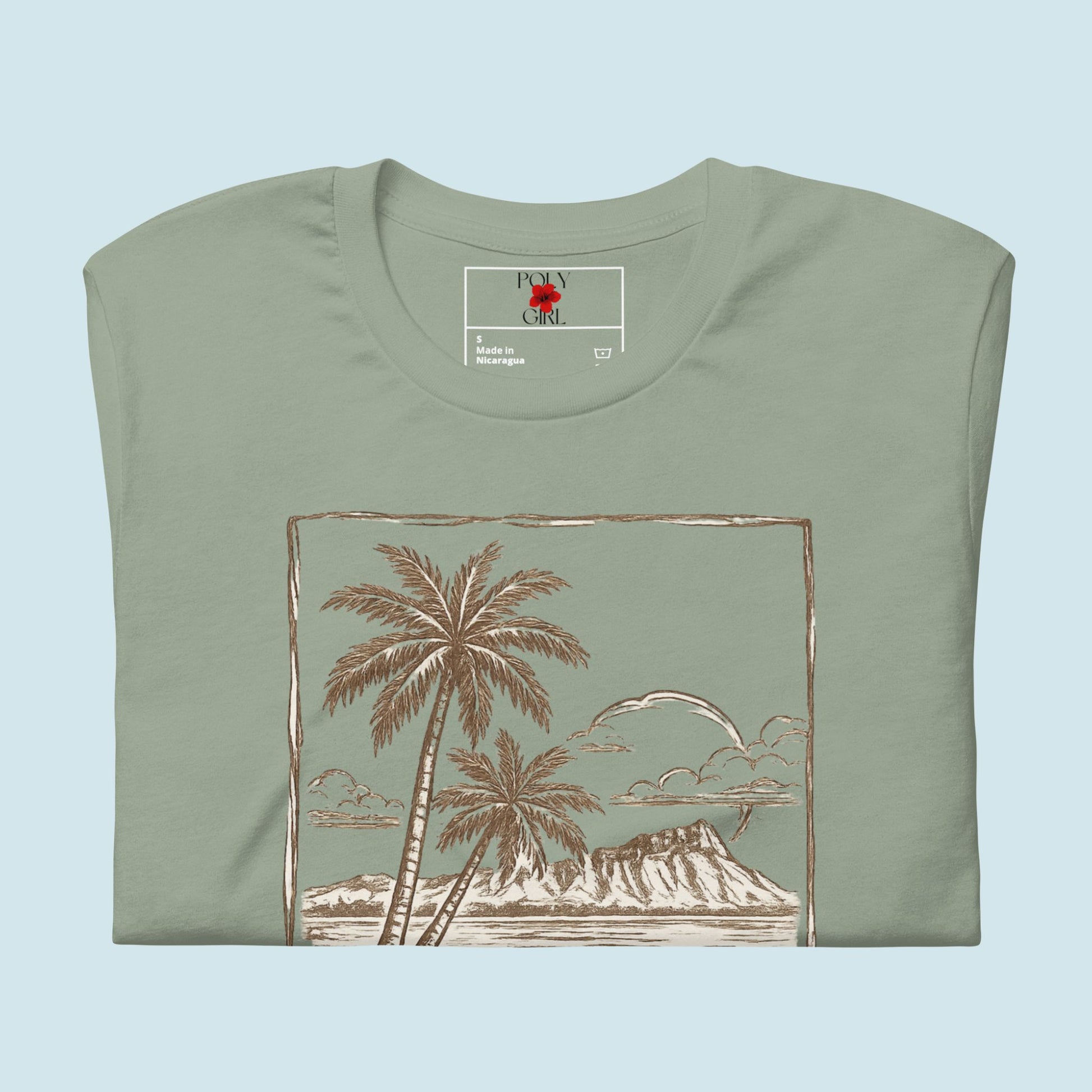 Waikiki Tshire folded front view