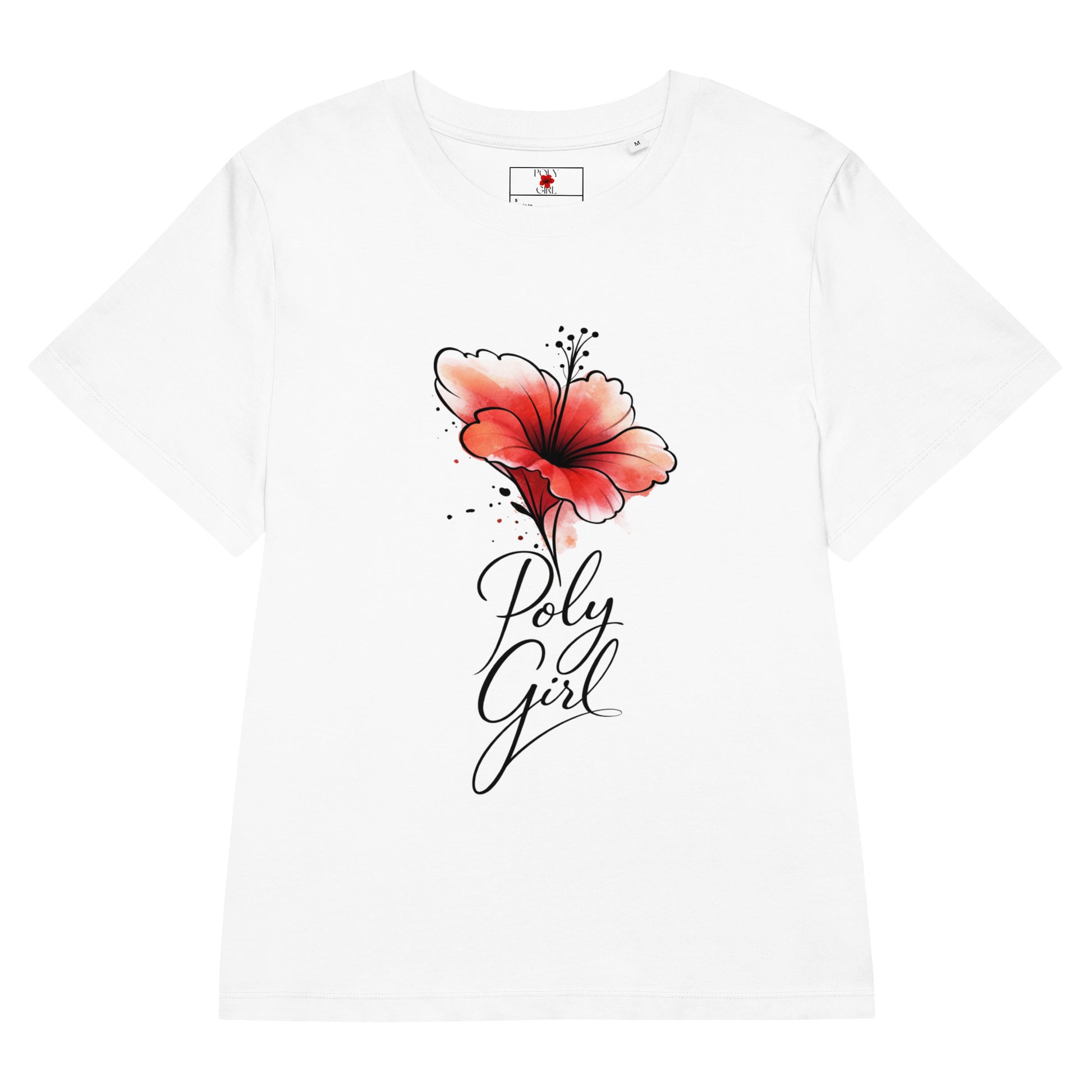 Watercolor Hibiscus T-shirt by Poly Girl