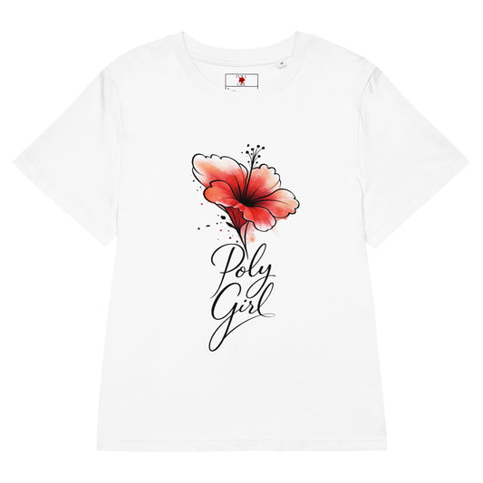Watercolor Hibiscus T-shirt by Poly Girl
