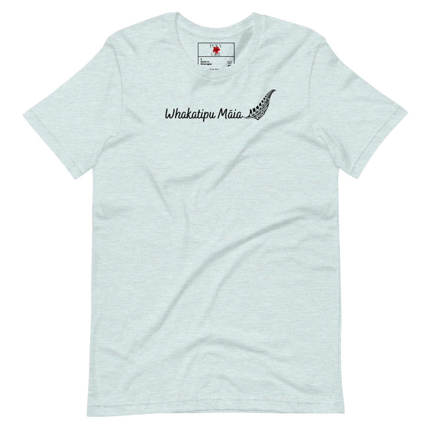 Whakatipu Maia T-shirt by Poly Girl in light blue