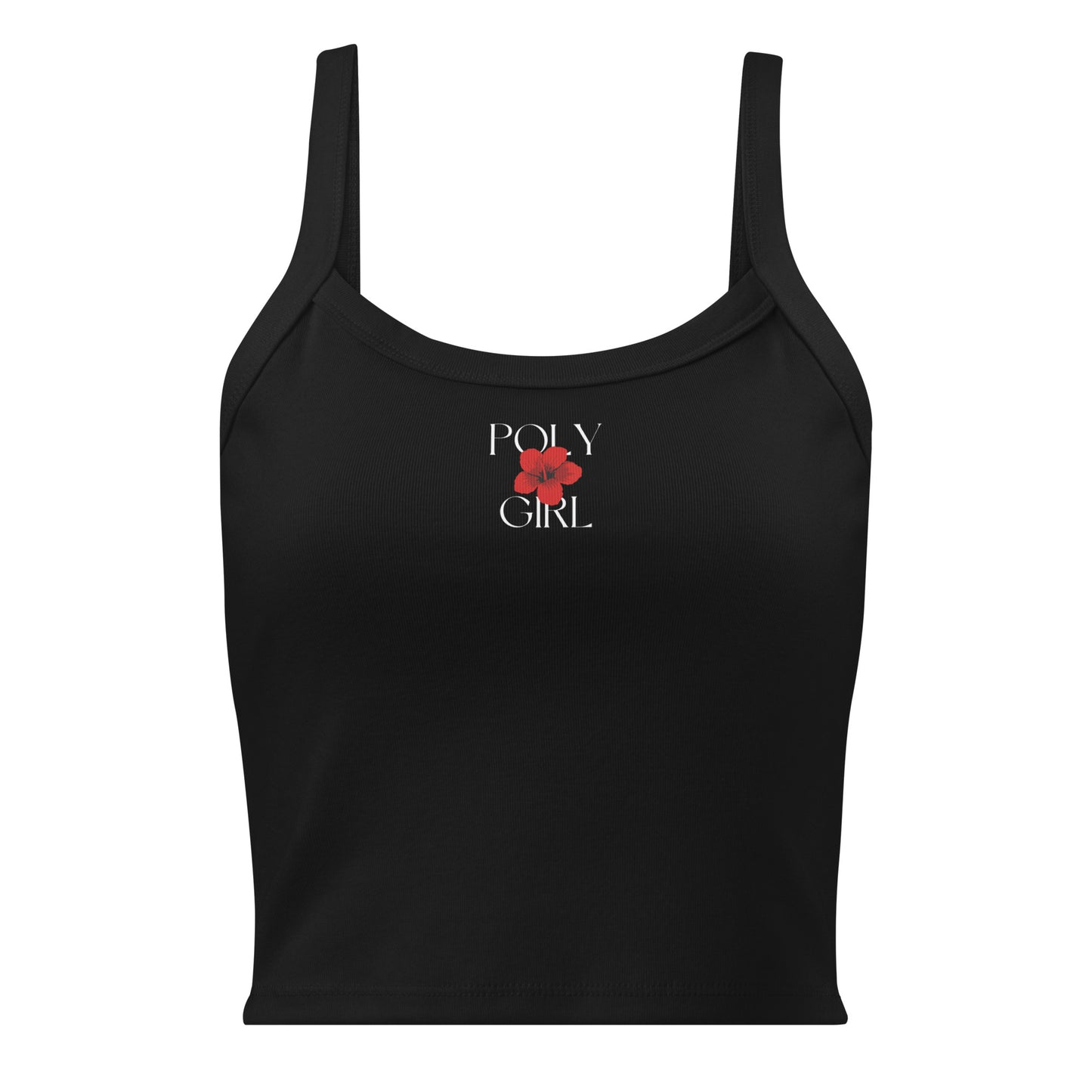 Women's blank tank top with Poly Girl logo