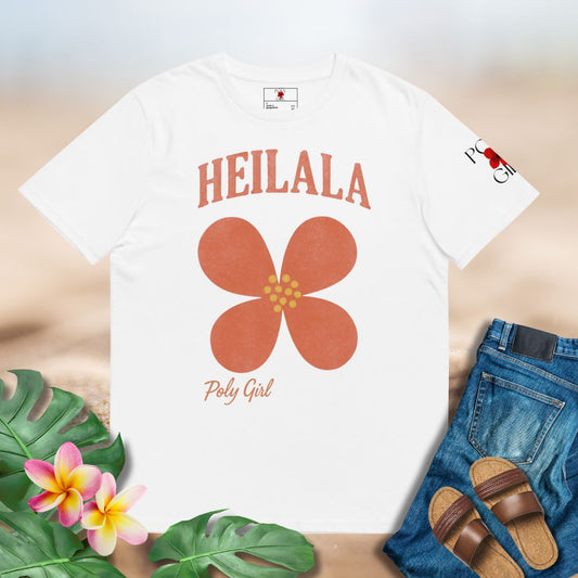 Heilala Poly Girl shirt featuring Tonga’s national flower design