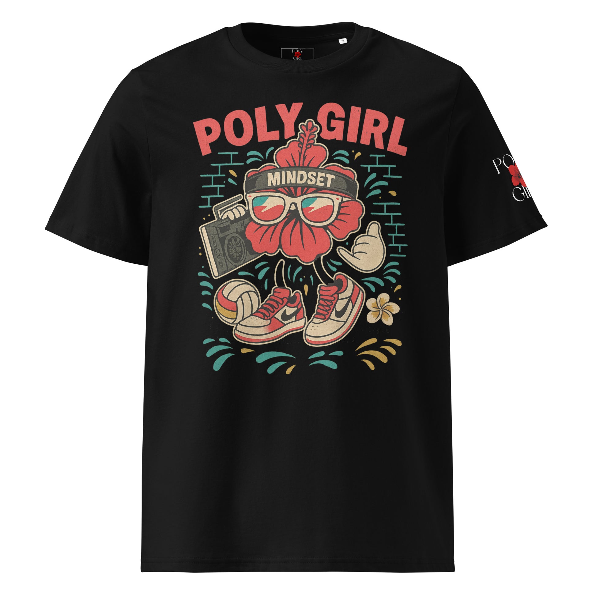 Mindset headband hibiscus graphic with sneakers and volleyball