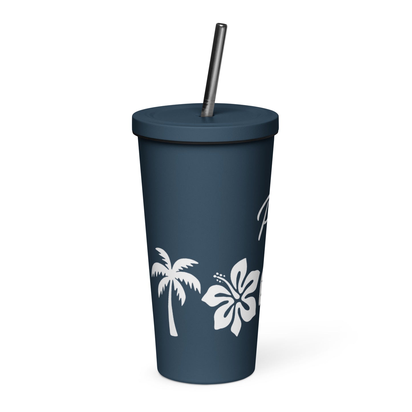 island-floral-design-tumbler in bluer