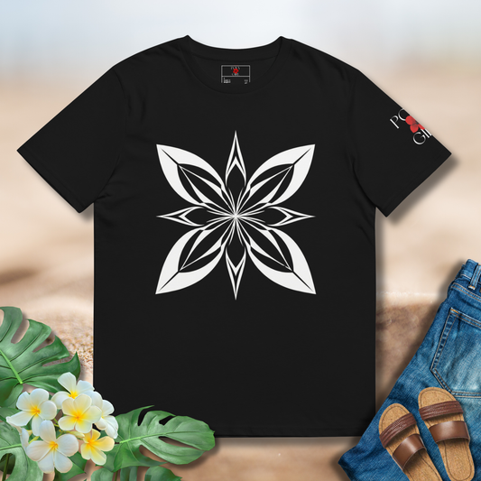 Samoan Siapo Tee white design on black tee