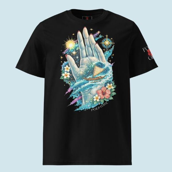 Poly Girl Guided graphic tee inspired by Polynesian navigation and intuition